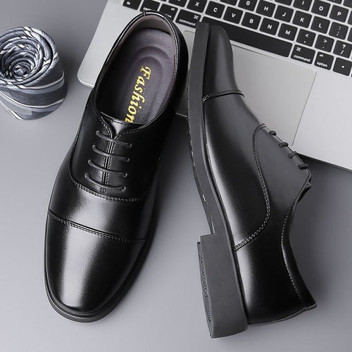 Herren Klassische Schnürschuhe aus geschmeidigem Leder mit verstärkter Sohle Drune