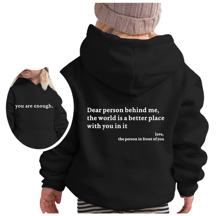 Damen Kapuzenpullover mit motivierendem Schriftzug und lässigem Schnitt Drune