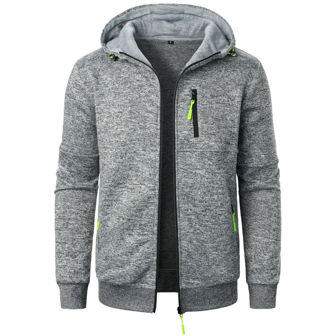 Drune | Herren Gemusterte Zip Kapuzenpulli