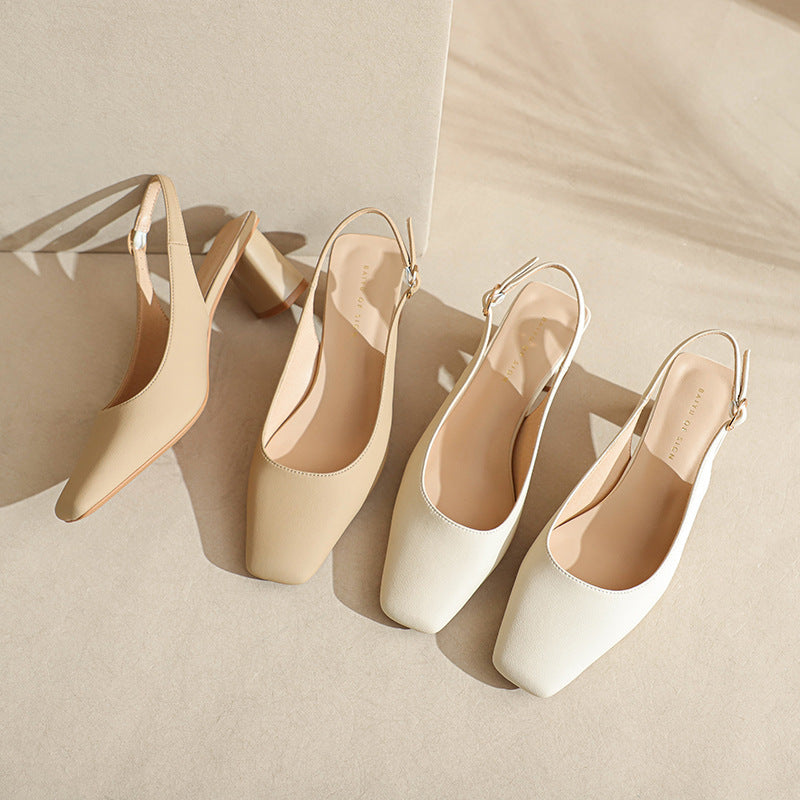 Damen Slingback Blockabsatz Pumps Drune