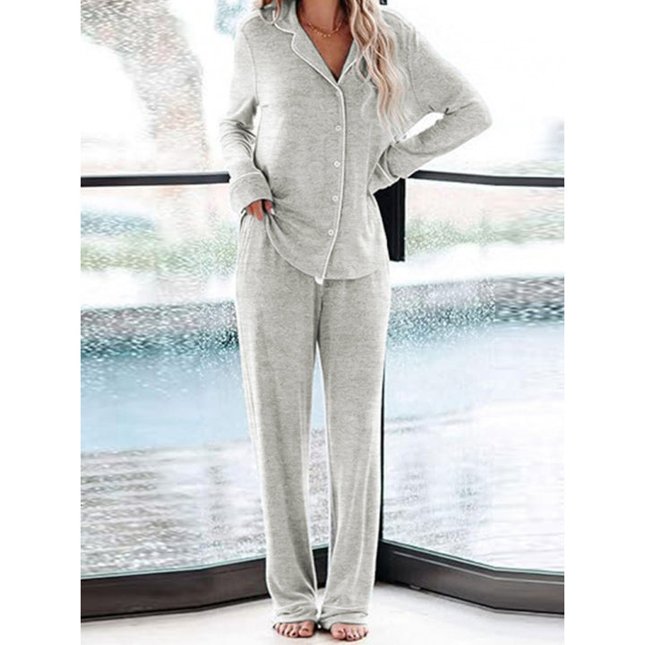 Damen Schlafanzug-Set aus weichem, atmungsaktivem Material Drune