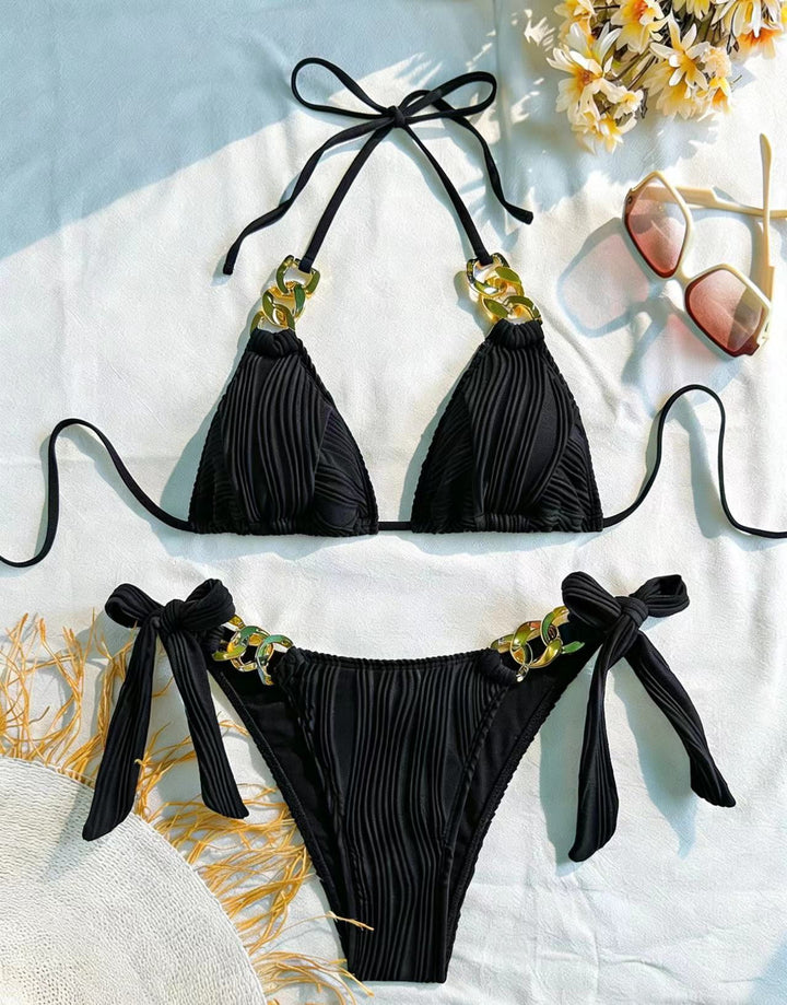 Damen Triangel-Bikini mit elegantem Ketten-Detail Drune