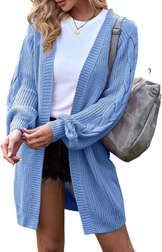Damen Grobstrick-Cardigan mit lässigem Schnitt und modischen Zopfmuster Drune