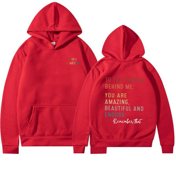 Damen Kapuzenpullover mit motivierendem Schriftzug Drune