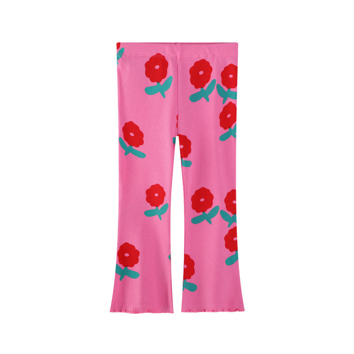 Mädchen Schlagleggings mit fröhlichem Blumenmuster Drune