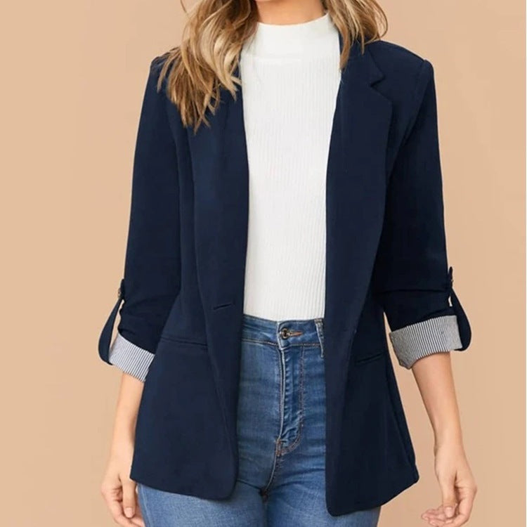 Damen Eleganter Blazer mit strukturiertem Design und praktischem Schnürdetail Drune