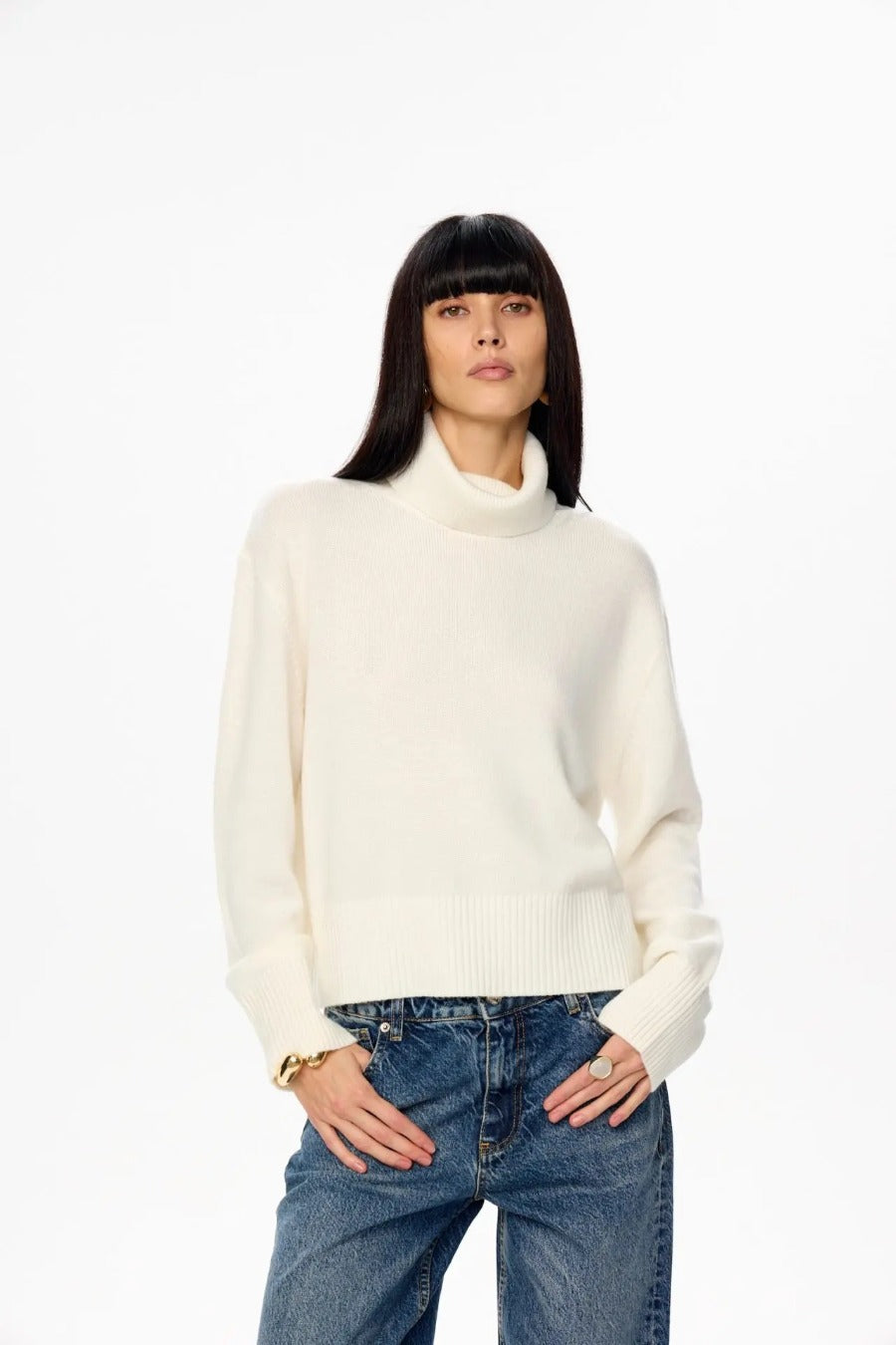 Damen modischer Rollkragenpullover Drune