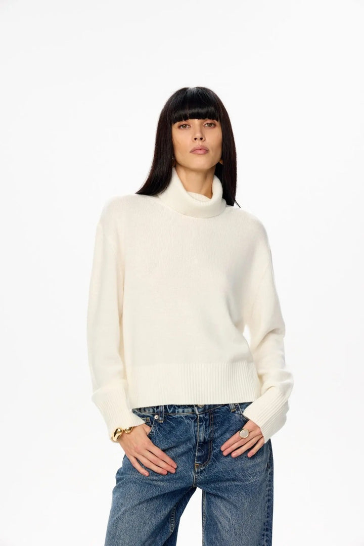 Damen modischer Rollkragenpullover Drune