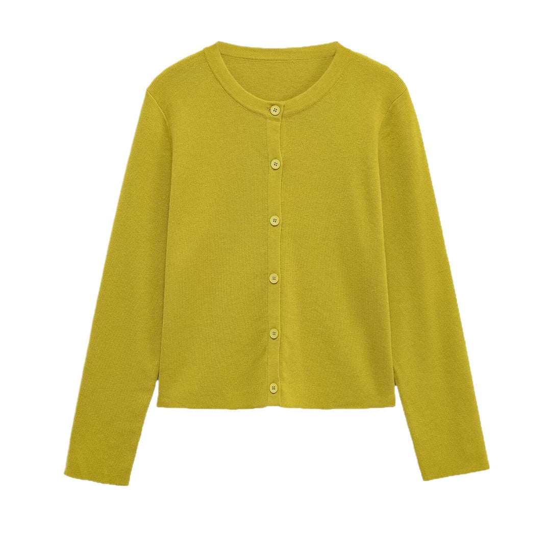 Damen Strickjacke mit Knopfleiste und femininer Passform Drune