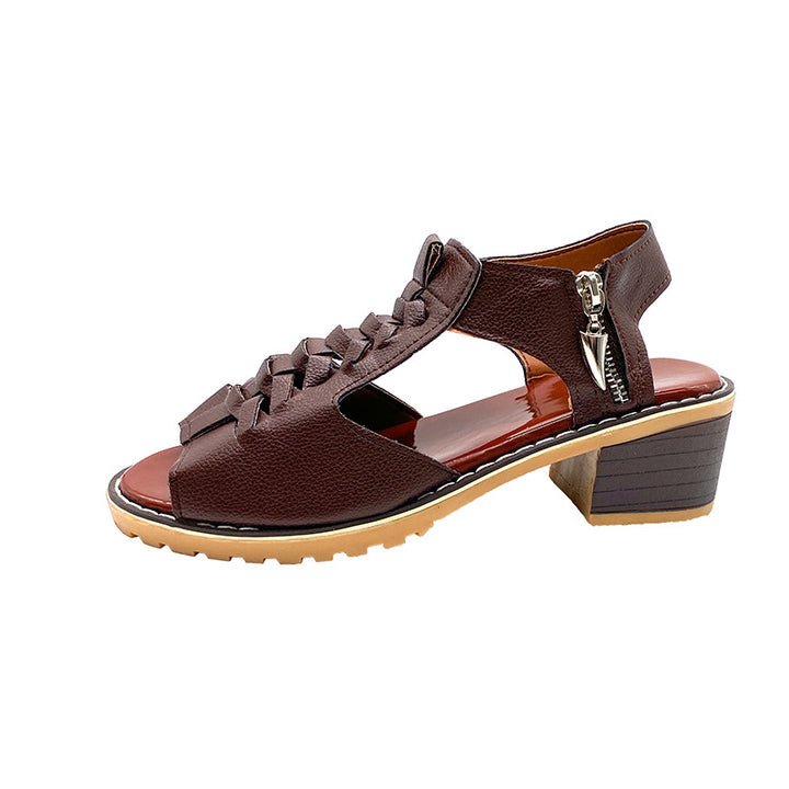 Drune - Orthopädische Sandalen mit Absatz | Bequeme Sandalen für Damen mit Spitzendesign