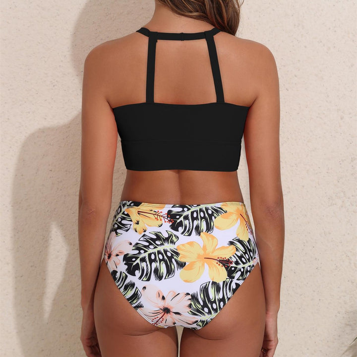 Damen Sportliches Bikini-Set mit hoch geschnittenem Unterteil und modernem Rücken Drune