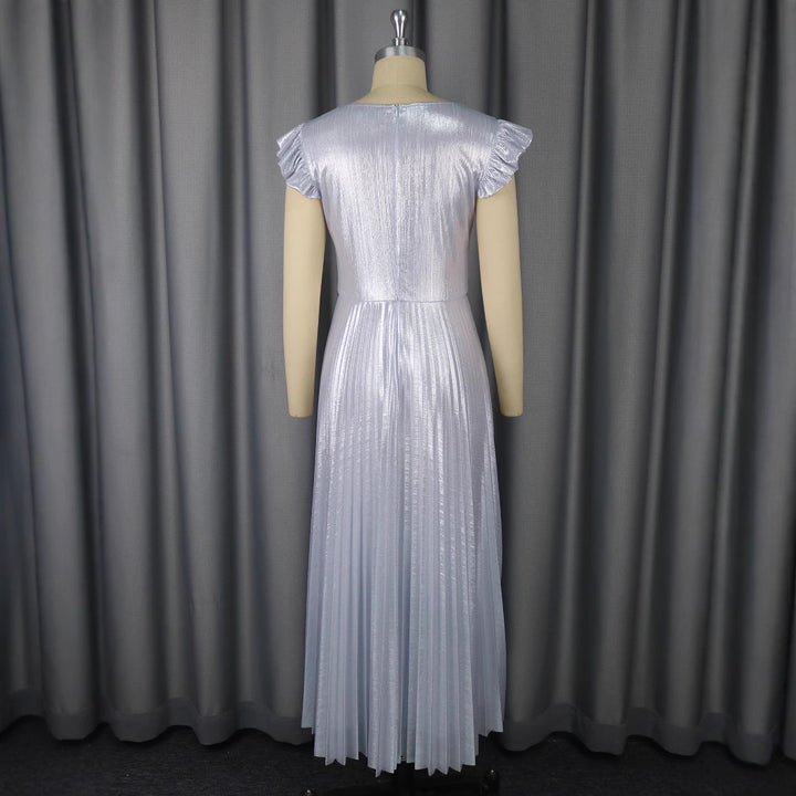 Damen Elegantes Plisseekleid mit funkelnden Details Drune