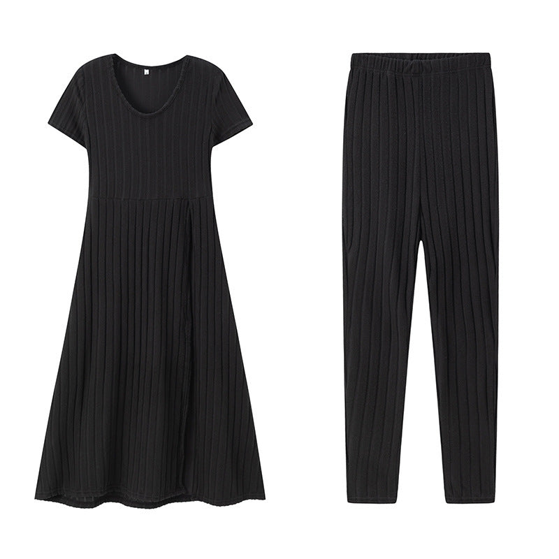 Damen Gemütliches Strickkleid und Leggings Set Drune