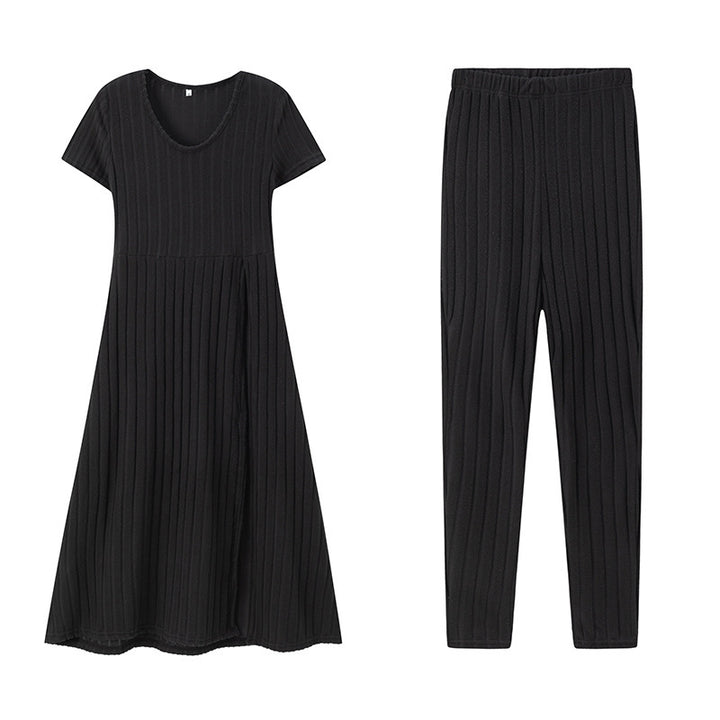 Damen Gemütliches Strickkleid und Leggings Set Drune