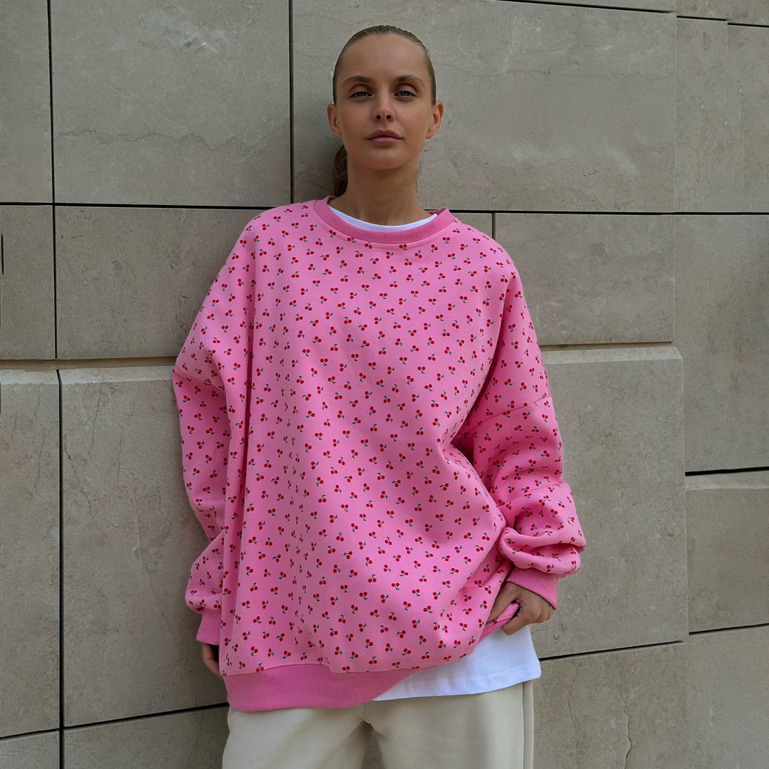 Damen Sweatshirt im floralen Design Drune