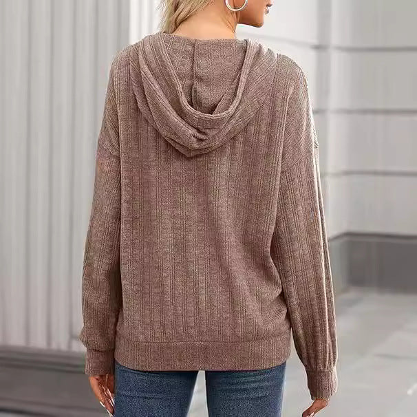 Damen Oversized Kapuzenpullover mit strukturiertem Design Drune