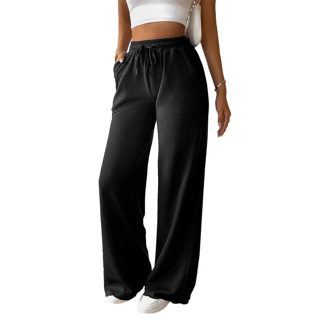 Damen weite Sommerhose mit elastischem Bund und seitlichen Eingrifftaschen Drune
