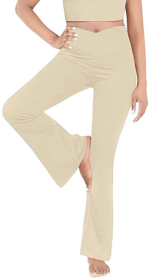 Damen lässige Bootcut-Leggings mit hohem Bund und atmungsaktivem Material Drune