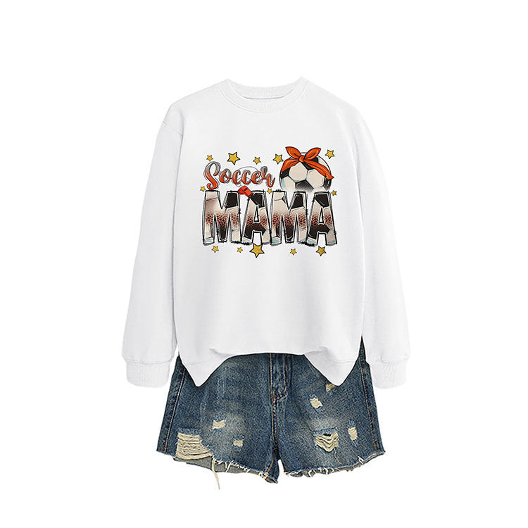 Damen Sweatshirt mit auffälligem "Soccer Mama" Aufdruck und bequemer Passform Drune