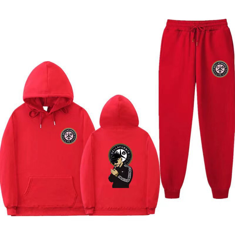 Damen Set aus Kapuzenpullover und Jogginghose mit einzigartigem Druck Drune