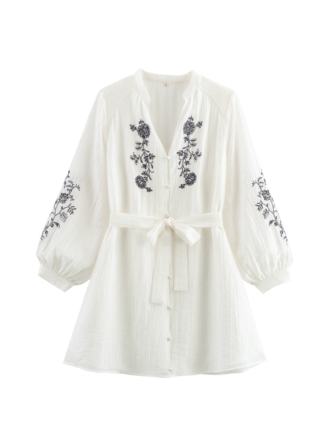 Damen elegante Bluse mit floralem Stickereidetail Drune