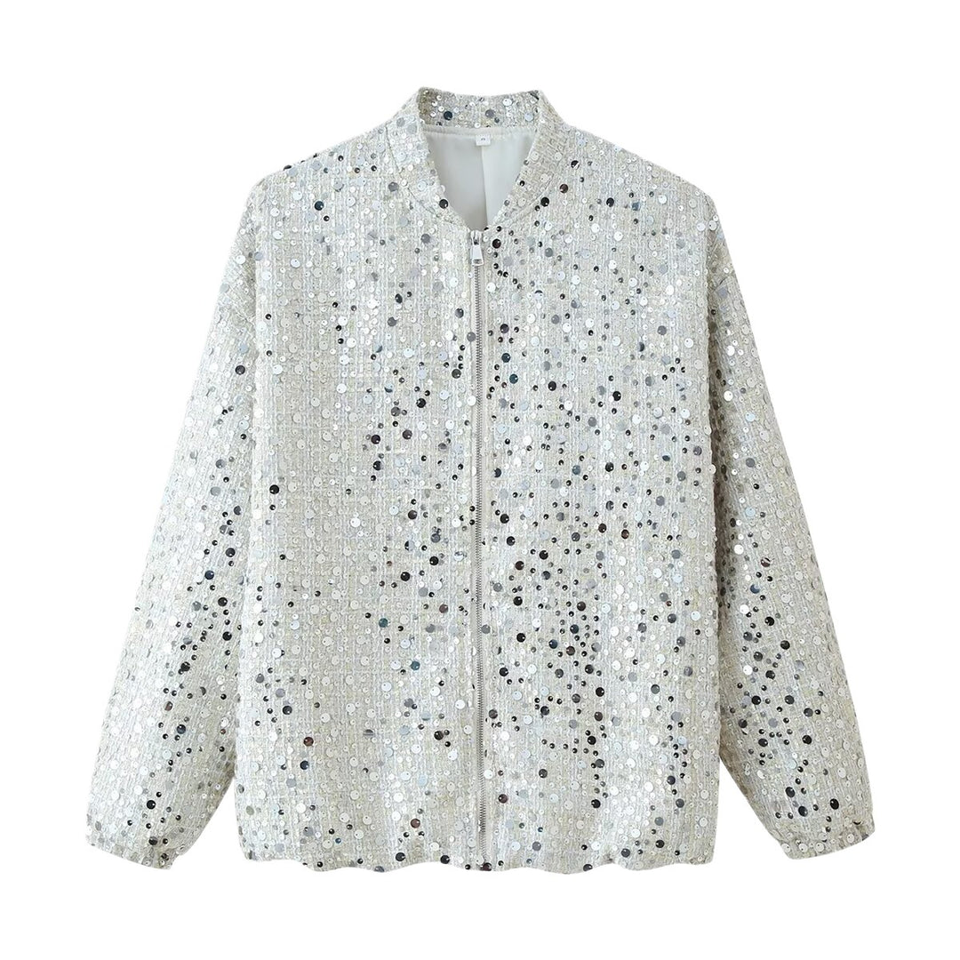 Damen Glitzernde Bomberjacke Drune