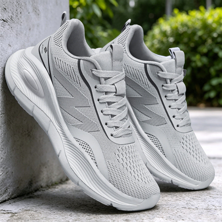 Damen nan Performance-Slip-On Running-Sneaker mit nahtlosem Mesh-Obermaterial, stoßdämpfender Waben-Plateausohle und verstärkter Fersenstütze Drune