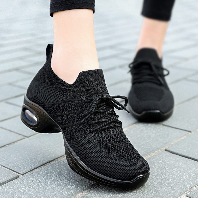 Damen nan avantgardistischer Strick-Plateau-Sneaker mit gepolsterter Air-Unit, sockenähnlichem Einstieg und ergonomischem Memory-Fußbett Drune