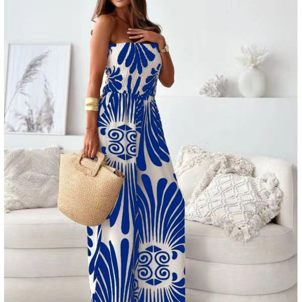 Damen Sommer Jumpsuit mit floralem Design Drune