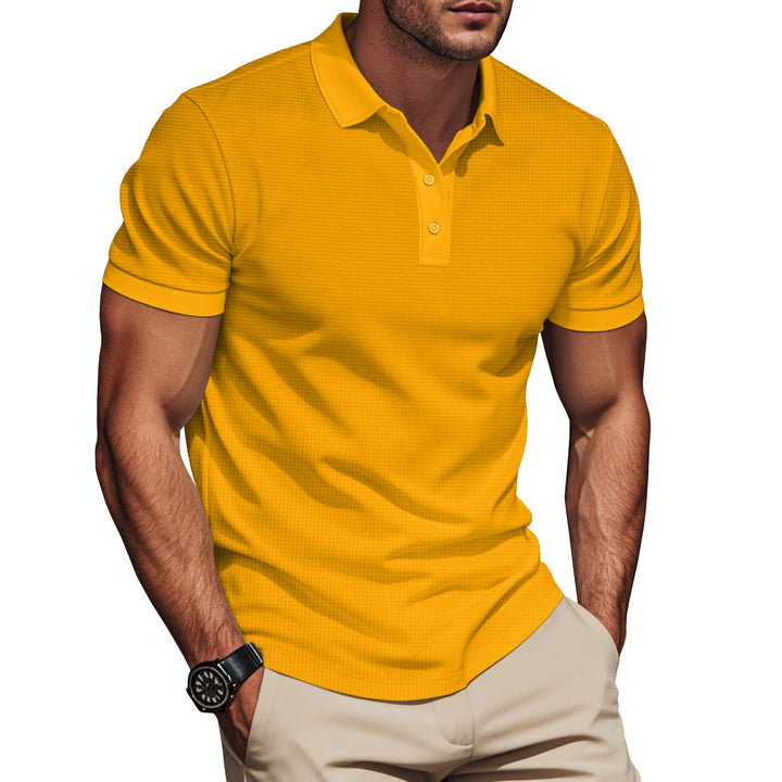 Herren Poloshirt mit strukturiertem Design und Komfortbund Drune