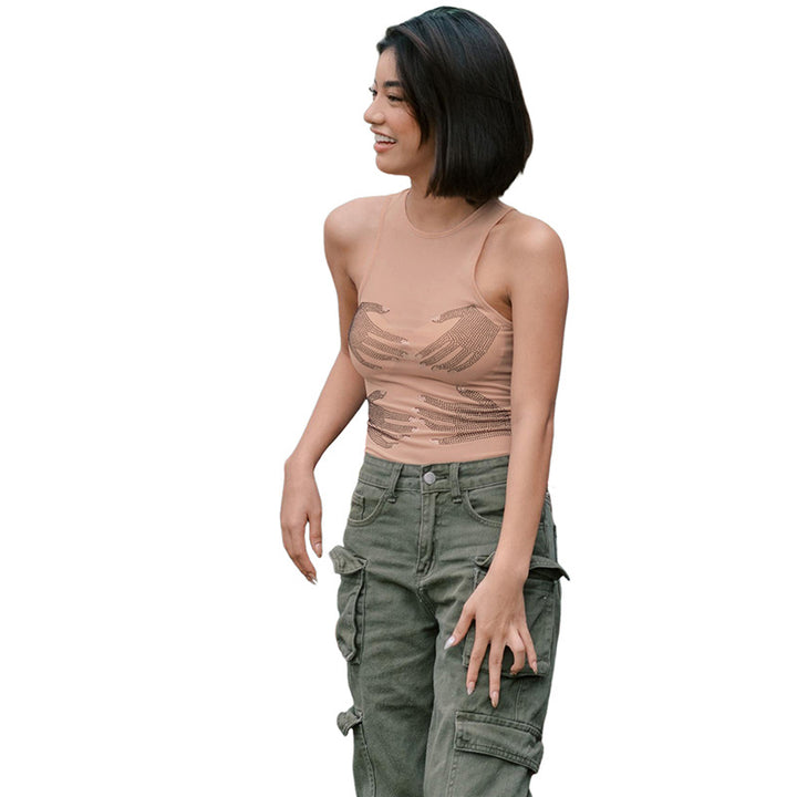 Damen Sportliches Funktionsoberteil mit auffälligem Hand-Design Drune
