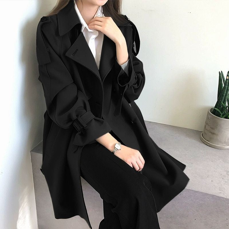 Damen modischer Trenchcoat mit strukturiertem Design Drune