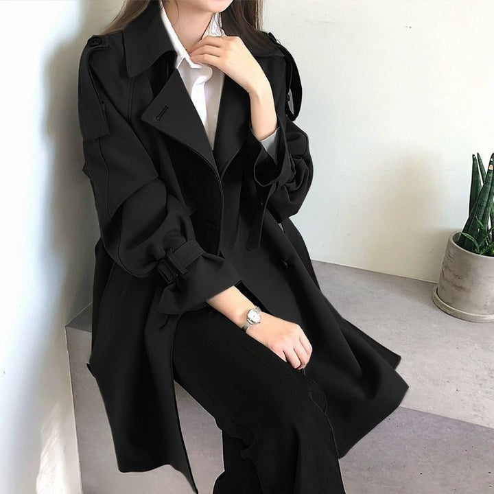 Damen modischer Trenchcoat mit strukturiertem Design Drune