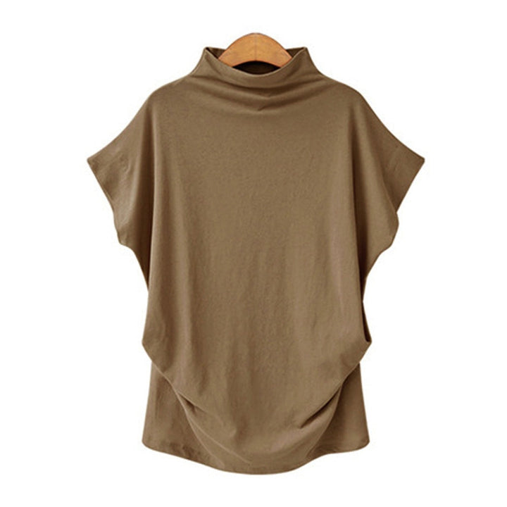 Damen Drapiertes Oversize-Top Stehkragen