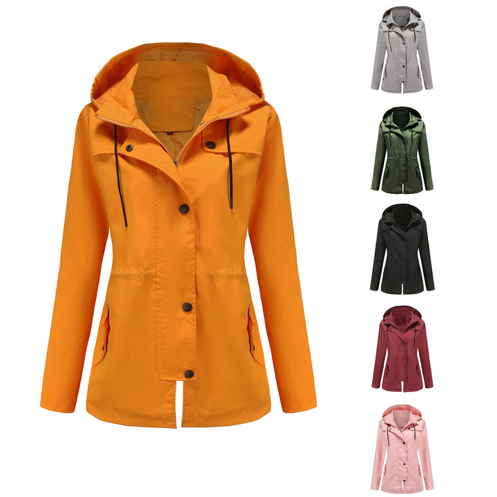 Damen wetterfeste Freizeitjacke mit verstellbarer Kapuze Drune