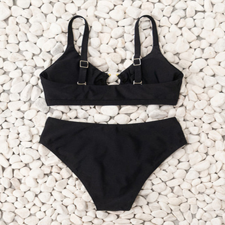 Damen Hochgeschnittene Bikinihose mit modischem Ringdetail Drune