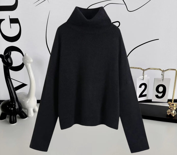 Damen Kuscheliger Rollkragenpullover aus hochwertiger Wolle Drune