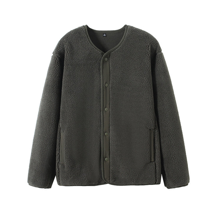 Damen Warm gefütterte Fleecejacke mit Druckknopfverschluss Drune