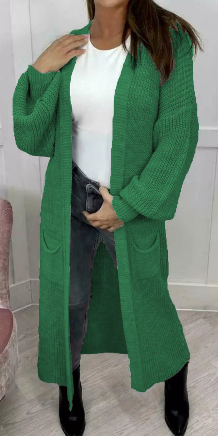 Damen Grobstrickcardigan mit lässiger Passform und langen Ärmeln Drune