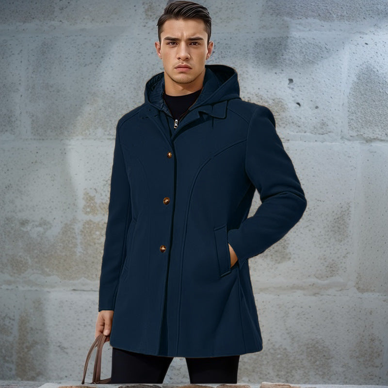 Herren modischer Parka mit praktischer Kapuze Drune
