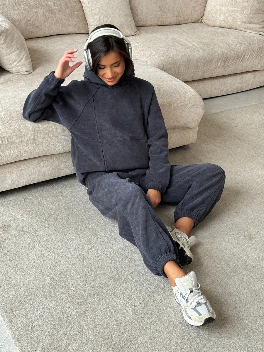 Damen gemütliches Fleece-Freizeitset Drune