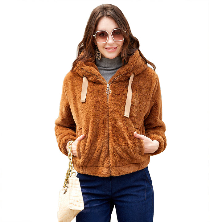 Damen Kuscheljacke mit hochabschließendem Kragen Drune