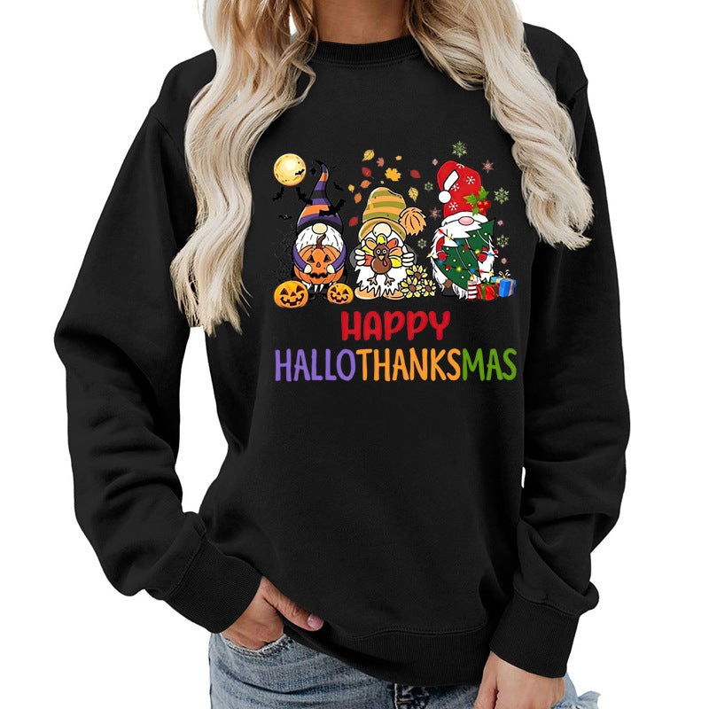Damen Sweatshirt mit fröhlichem Feiertagsdesign Drune
