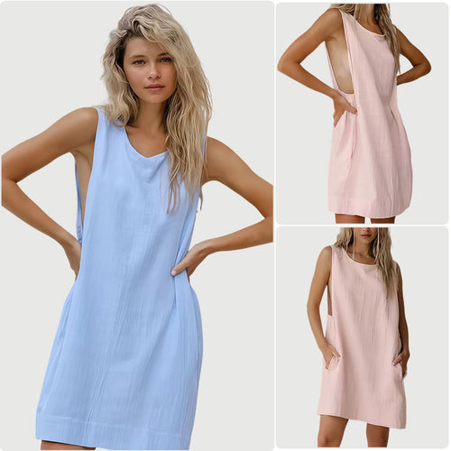 Damen Freizeit-Langarmkleid mit lockerem Schnitt und tiefem V-Ausschnitt Drune