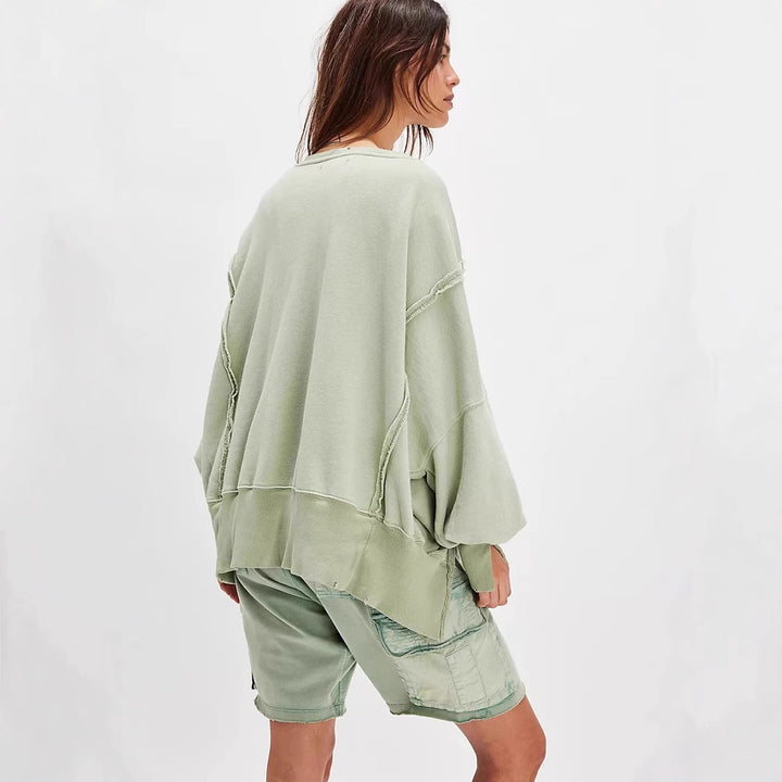 Damen lässiger Oversized Sweatshirt Drune