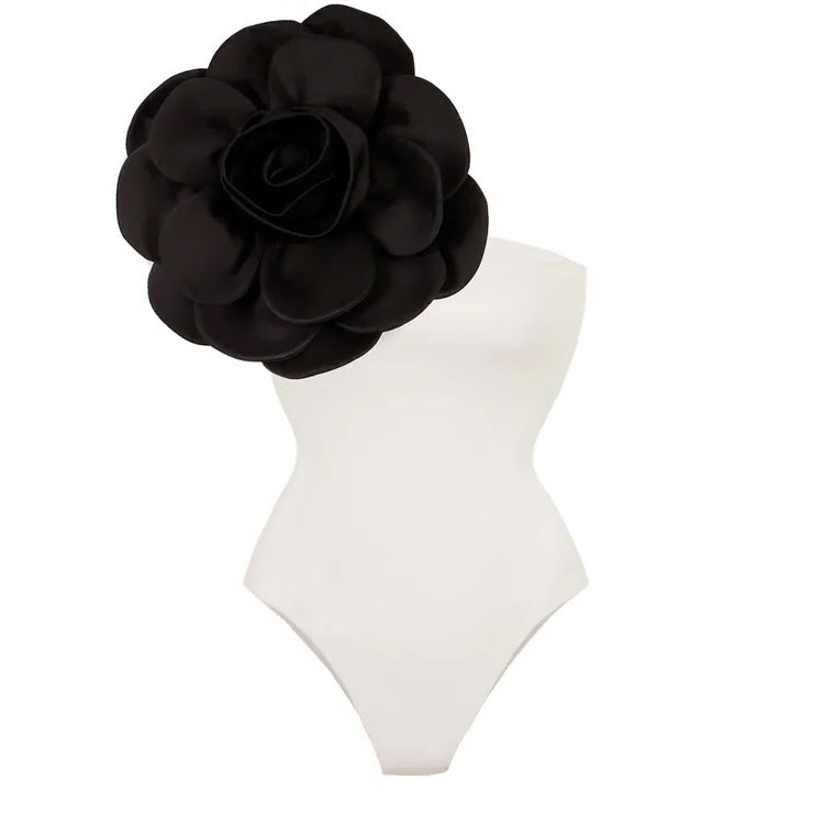 Damen Einteiliger Badeanzug mit einzigartigem Blumendesign Drune
