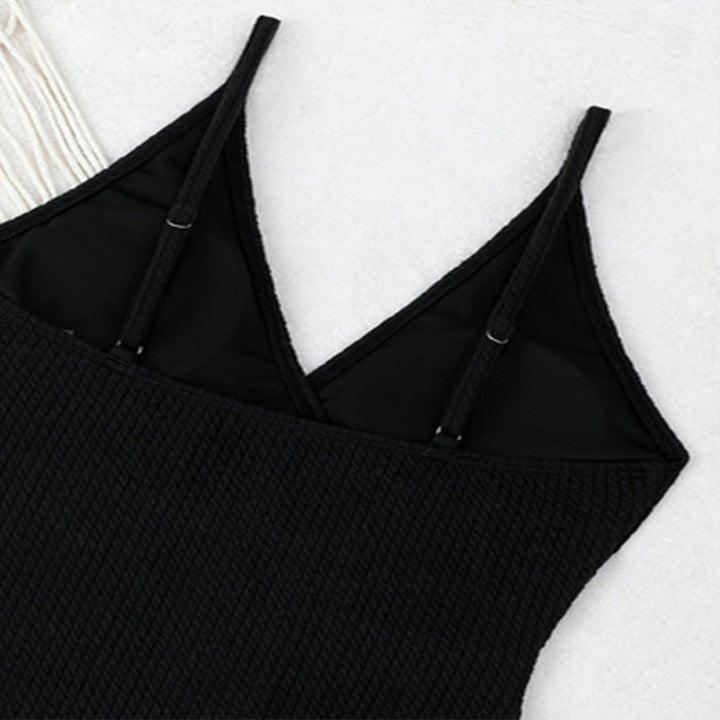 Damen Eleganter Badeanzug mit voluminösem Rüschendesign Drune