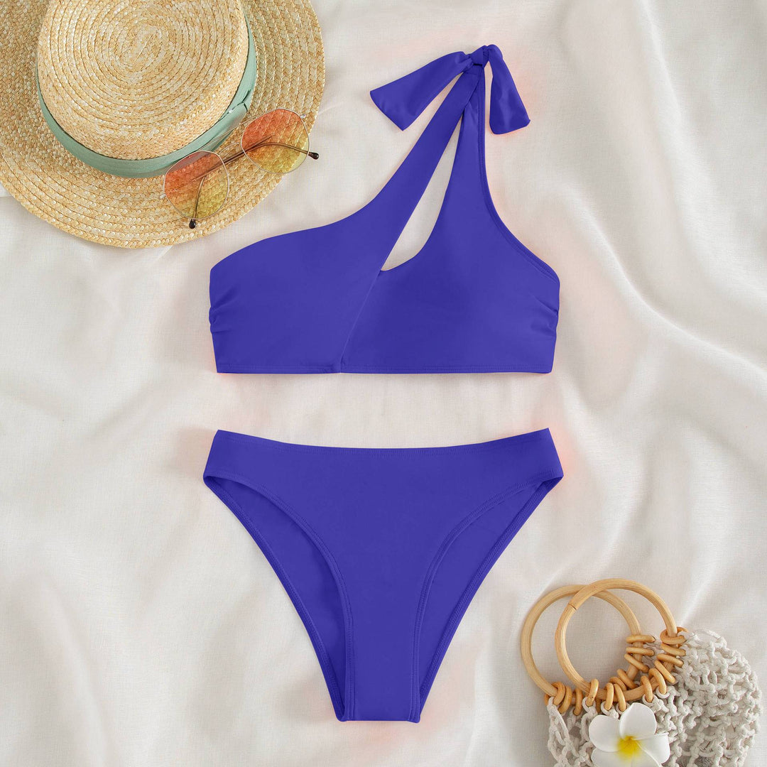 Damen asymmetrischer Bikini mit modischen Cut-Outs Drune