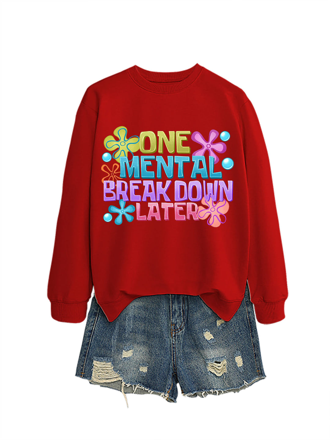 Damen Sweatshirt mit kreativem Aufdruck Drune