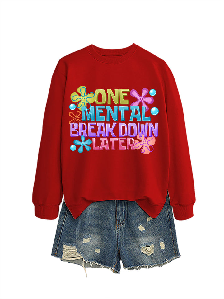 Damen Sweatshirt mit kreativem Aufdruck Drune